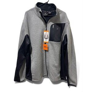 Spyder Men's Relaxed Fit Full Zip Jacket, XXL, Gray, New